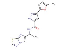N-(1-imidazo[2,1-b][1,3,4]thiadiazol-6-ylethyl)-3-(5-methyl-2-furyl)-1H-pyrazole-5-carboxamide
