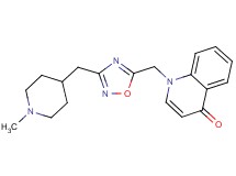 1-({3-[(1-methylpiperidin-4-yl)methyl]-1,2,4-oxadiazol-5-yl}methyl)quinolin-4(1H)-one
