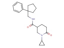 1-cyclopropyl-6-oxo-N-[(1-phenylcyclopentyl)methyl]-3-piperidinecarboxamide