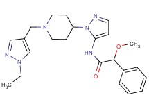 N-(1-{1-[(1-ethyl-1H-pyrazol-4-yl)methyl]-4-piperidinyl}-1H-pyrazol-5-yl)-2-methoxy-2-phenylacetamide