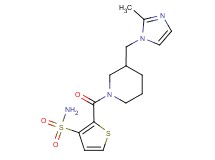 2-({3-[(2-methyl-1H-imidazol-1-yl)methyl]-1-piperidinyl}carbonyl)-3-thiophenesulfonamide