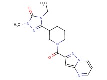 4-ethyl-2-methyl-5-[1-(pyrazolo[1,5-a]pyrimidin-2-ylcarbonyl)piperidin-3-yl]-2,4-dihydro-3H-1,2,4-triazol-3-one