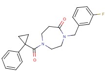 4-(3-fluorobenzyl)-1-[(1-phenylcyclopropyl)carbonyl]-1,4-diazepan-5-one