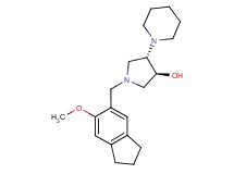 (3S*,4S*)-1-[(6-methoxy-2,3-dihydro-1H-inden-5-yl)methyl]-4-piperidin-1-ylpyrrolidin-3-ol