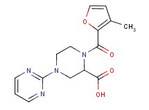 1-(3-methyl-2-furoyl)-4-pyrimidin-2-ylpiperazine-2-carboxylic acid