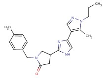 1-(4-methylbenzyl)-4-[4-(5-methyl-1-propyl-1H-pyrazol-4-yl)-1H-imidazol-2-yl]pyrrolidin-2-one