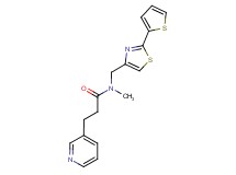 N-methyl-3-(3-pyridinyl)-N-{[2-(2-thienyl)-1,3-thiazol-4-yl]methyl}propanamide