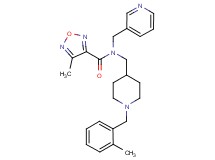 4-methyl-N-{[1-(2-methylbenzyl)-4-piperidinyl]methyl}-N-(3-pyridinylmethyl)-1,2,5-oxadiazole-3-carboxamide