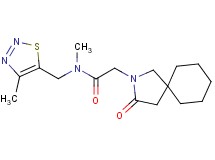 N-methyl-N-[(4-methyl-1,2,3-thiadiazol-5-yl)methyl]-2-(3-oxo-2-azaspiro[4.5]dec-2-yl)acetamide