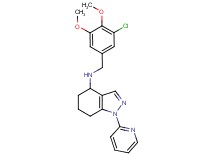 N-(3-chloro-4,5-dimethoxybenzyl)-1-(2-pyridinyl)-4,5,6,7-tetrahydro-1H-indazol-4-amine