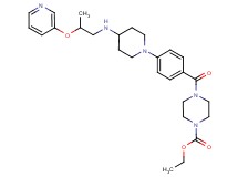 ethyl 4-[4-(4-{[2-(3-pyridinyloxy)propyl]amino}-1-piperidinyl)benzoyl]-1-piperazinecarboxylate