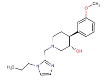(3S*,4S*)-4-(3-methoxyphenyl)-1-[(1-propyl-1H-imidazol-2-yl)methyl]piperidin-3-ol