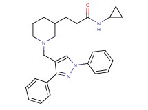 N-cyclopropyl-3-{1-[(1,3-diphenyl-1H-pyrazol-4-yl)methyl]-3-piperidinyl}propanamide