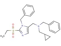 N-benzyl-1-[1-benzyl-2-(ethylsulfonyl)-1H-imidazol-5-yl]-N-(cyclopropylmethyl)methanamine