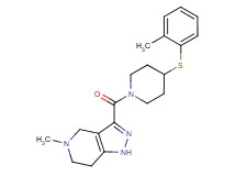 5-methyl-3-({4-[(2-methylphenyl)thio]-1-piperidinyl}carbonyl)-4,5,6,7-tetrahydro-1H-pyrazolo[4,3-c]pyridine
