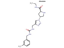 (4R)-N-ethyl-4-{4-[({[(3-methylbenzyl)amino]carbonyl}amino)methyl]-1H-1,2,3-triazol-1-yl}-L-prolinamide hydrochloride
