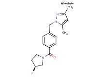 1-(4-{[(3S)-3-fluoro-1-pyrrolidinyl]carbonyl}benzyl)-3,5-dimethyl-1H-pyrazole
