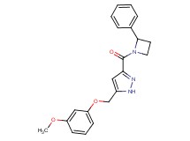 5-[(3-methoxyphenoxy)methyl]-3-[(2-phenylazetidin-1-yl)carbonyl]-1H-pyrazole