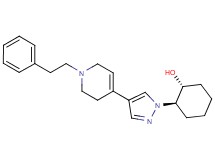 (1R*,2R*)-2-{4-[1-(2-phenylethyl)-1,2,3,6-tetrahydropyridin-4-yl]-1H-pyrazol-1-yl}cyclohexanol