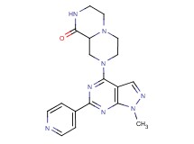 8-[1-methyl-6-(4-pyridinyl)-1H-pyrazolo[3,4-d]pyrimidin-4-yl]hexahydro-2H-pyrazino[1,2-a]pyrazin-1(6H)-one