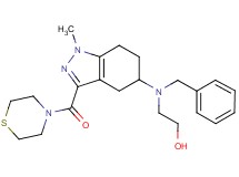 2-{benzyl[1-methyl-3-(4-thiomorpholinylcarbonyl)-4,5,6,7-tetrahydro-1H-indazol-5-yl]amino}ethanol