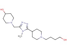 1-({5-[1-(4-hydroxybutyl)piperidin-4-yl]-4-methyl-4H-1,2,4-triazol-3-yl}methyl)piperidin-4-ol