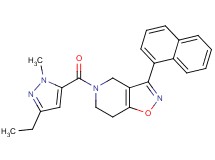 5-[(3-ethyl-1-methyl-1H-pyrazol-5-yl)carbonyl]-3-(1-naphthyl)-4,5,6,7-tetrahydroisoxazolo[4,5-c]pyridine