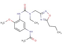 N-{3-[({ethyl[(5-propyl-1,2,4-oxadiazol-3-yl)methyl]amino}carbonyl)amino]-4-methoxyphenyl}acetamide