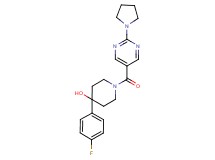 4-(4-fluorophenyl)-1-[(2-pyrrolidin-1-ylpyrimidin-5-yl)carbonyl]piperidin-4-ol