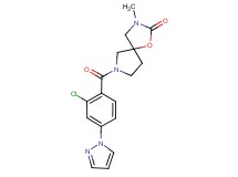 7-[2-chloro-4-(1H-pyrazol-1-yl)benzoyl]-3-methyl-1-oxa-3,7-diazaspiro[4.4]nonan-2-one