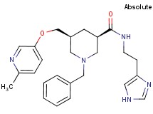 (3R,5S)-1-benzyl-N-[2-(1H-imidazol-4-yl)ethyl]-5-{[(6-methyl-3-pyridinyl)oxy]methyl}-3-piperidinecarboxamide