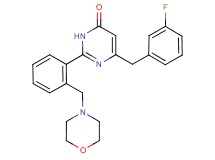 6-(3-fluorobenzyl)-2-[2-(4-morpholinylmethyl)phenyl]-4(3H)-pyrimidinone