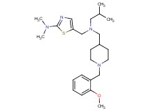5-[(isobutyl{[1-(2-methoxybenzyl)-4-piperidinyl]methyl}amino)methyl]-N,N-dimethyl-1,3-thiazol-2-amine