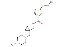 5-(methoxymethyl)-N-({1-[(4-methylpiperazin-1-yl)methyl]cyclopropyl}methyl)thiophene-2-carboxamide