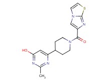 6-[1-(imidazo[2,1-b][1,3]thiazol-6-ylcarbonyl)-4-piperidinyl]-2-methyl-4-pyrimidinol