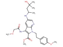 methyl 5-[(3-hydroxy-1,3-dimethylbutyl)amino]-3-[(methoxyacetyl)amino]-1-[2-(4-methoxyphenyl)ethyl]-1H-pyrrolo[2,3-b]pyridine-2-carboxylate