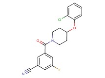 3-{[4-(2-chlorophenoxy)-1-piperidinyl]carbonyl}-5-fluorobenzonitrile