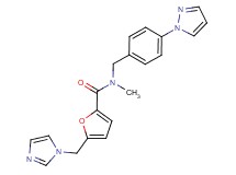 5-(1H-imidazol-1-ylmethyl)-N-methyl-N-[4-(1H-pyrazol-1-yl)benzyl]-2-furamide