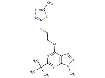 6-tert-butyl-1-methyl-N-{2-[(5-methyl-1,3,4-thiadiazol-2-yl)thio]ethyl}-1H-pyrazolo[3,4-d]pyrimidin-4-amine
