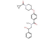 4-{[1-(cyclopropylcarbonyl)-4-piperidinyl]oxy}-N-(2-hydroxy-2-phenylethyl)-N-methylbenzamide