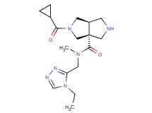(3aR*,6aR*)-2-(cyclopropylcarbonyl)-N-[(4-ethyl-4H-1,2,4-triazol-3-yl)methyl]-N-methylhexahydropyrrolo[3,4-c]pyrrole-3a(1H)-carboxamide