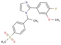 2-(4-fluoro-3-methoxyphenyl)-1-{1-[4-(methylsulfonyl)phenyl]ethyl}-1H-imidazole