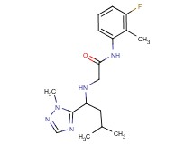 N-(3-fluoro-2-methylphenyl)-2-{[3-methyl-1-(1-methyl-1H-1,2,4-triazol-5-yl)butyl]amino}acetamide