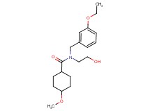 N-(3-ethoxybenzyl)-N-(2-hydroxyethyl)-4-methoxycyclohexanecarboxamide