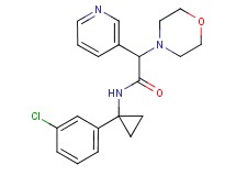 N-[1-(3-chlorophenyl)cyclopropyl]-2-(4-morpholinyl)-2-(3-pyridinyl)acetamide