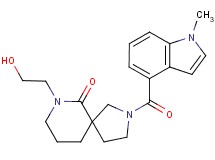 7-(2-hydroxyethyl)-2-[(1-methyl-1H-indol-4-yl)carbonyl]-2,7-diazaspiro[4.5]decan-6-one