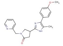 4-[4-(4-methoxyphenyl)-5-methyl-1H-imidazol-2-yl]-1-(2-pyridinylmethyl)-2-pyrrolidinone