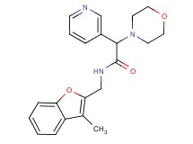 N-[(3-methyl-1-benzofuran-2-yl)methyl]-2-(4-morpholinyl)-2-(3-pyridinyl)acetamide