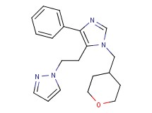 1-{2-[4-phenyl-1-(tetrahydro-2H-pyran-4-ylmethyl)-1H-imidazol-5-yl]ethyl}-1H-pyrazole
