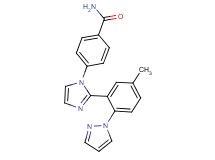 4-{2-[5-methyl-2-(1H-pyrazol-1-yl)phenyl]-1H-imidazol-1-yl}benzamide